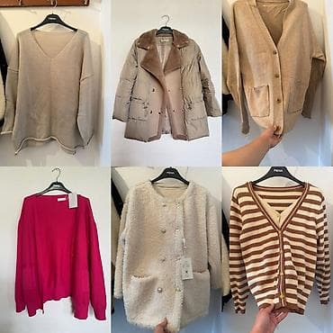 женские кардиган: Кардиган, Трикотаж, Осень-весна, С меховой отделкой — 1