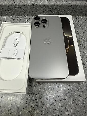 IPhone 16 Pro Max, Б/у, 512 ГБ, Natural Titanium, Коробка