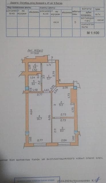 сдаются квартира кара жыгач: 1 комната, 45 м², Элитка, 2 этаж, Евроремонт — 4