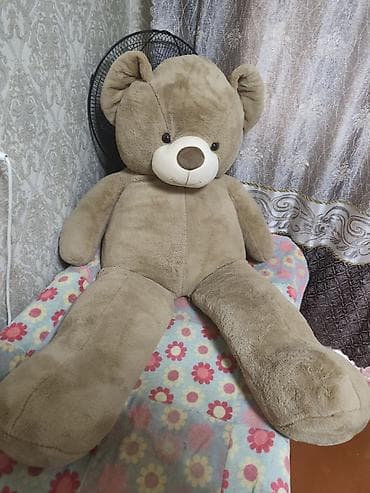 Другой декор и предметы интерьера: Большой плюшевый мишка - Цвет: бежево-коричневый, мордочка и носик — 1
