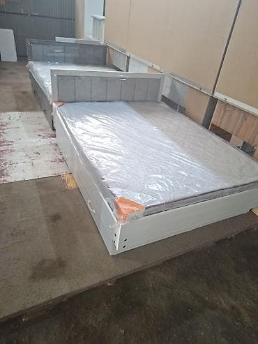 двух этажный кроват сокулук: Двуспальная кровать, Новый, С мягким изголовьем, длина - 200 см — 1