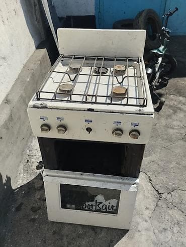 Газовая плита с духовкой - Компактная напольная модель с защитным at lalafo.kg Газовая плита с духовкой - Компактная напольная модель с защитным