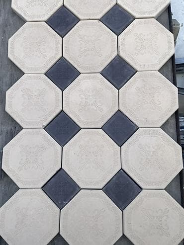 газон чапкыч: Тротуарная плитка Фаиза - Формат: крупный восьмиугольник + — 2