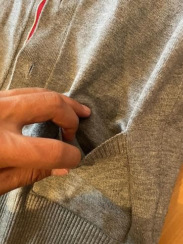 tech fleese: Серый кардиган Moncler - Материал: тонкий мягкий трикотаж (состав — 7