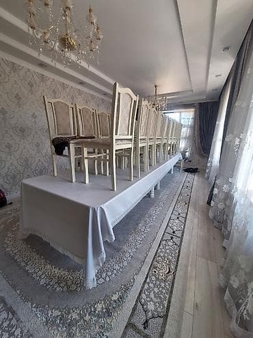 table study: Стол и стул для зала, Новый, цвет - Белый — 1