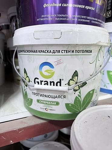 Водоэмульсионная краска, Grand Victory, Для стены, цвет - Белый, 15 кг, Матовая, Моющаяся