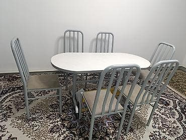 стол для гостей: Кухонный стол и стул, цвет - Серый — 2