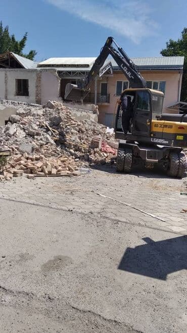 Дубалдарды бузуу, Полдорду бузуу, Шыптарды чечүү | Гипсокартон дубалы, Тосмолорду бузуу, Эски шыбакты алуу | Эски тушкагаздардан тазалоо, Эски шыбоону түшүрүү, Актиташты кыруу | Ламинатты демонтаждоо, Паркетти демонтаждоо, Линолеумду демонтаждоо | Шифер чатыр, Металл черепицадан жасалган чатыр, Жумшак чатыр 6 жылдан ашык тажрыйба