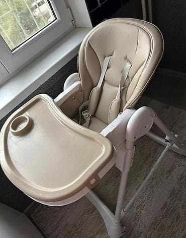 4 moms: Стульчик для кормления (бежевый) - Универсальная модель 2-в-1 — 2