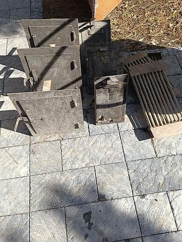 Радиаторлор, батареялар: Комплект металлических дверец и колосников для печи/камина. очок — 2