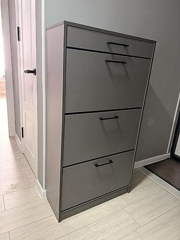 Шкафтар: Тумба жана бут кийим койгуч, Жаңы, МДФ, Өзү алып кетүү, Акылуу жеткирүү, түсү - Боз — 3