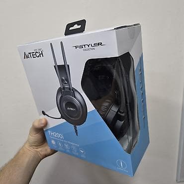 Техника и электроника: A4Tech Fstyler FH200i, наушники с микрофоном, 3.5 aux, переходник — 1