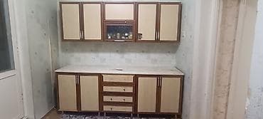 тумбочки кухонный: Кухонный гарнитур, цвет - Коричневый, ДСП — 1