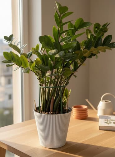 диффенбахия растения: Комнатные растения в декоративных кашпо 1) Замиокулькас (долларовое — 1