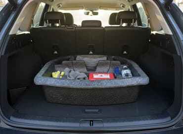 авто аксессуаров: Органайзер Багажник үчүн, түсү - Кара, Колдонулган, Акылуу жеткирүү, Өзү алып кетүү — 1