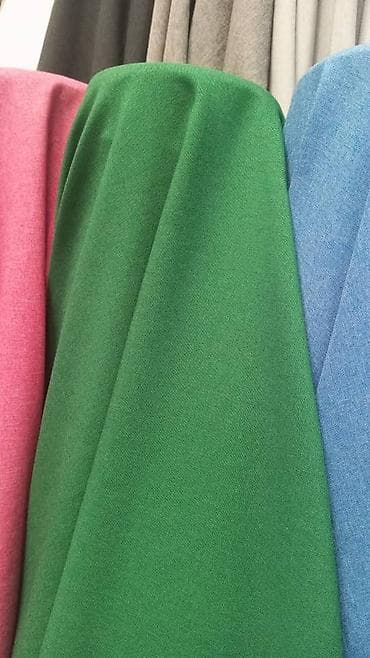 Ткань алабыз рулон кусок. - Палитра: небесно‑голубой, зеленый