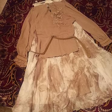 maison margiela: Элегантный женский комплект в бежево-кремовой гамме.Произвойство — 1