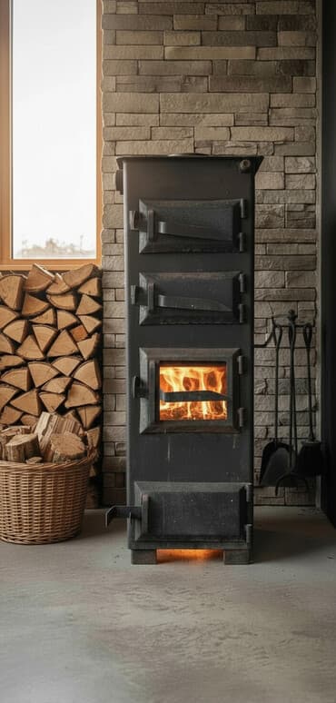 Твердотопливная печь/котёл из толстой стали. Особенности: - at lalafo.kg Твердотопливная печь/котёл из толстой стали. Особенности: -