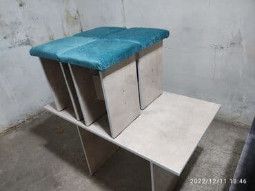 стол и четыре стула: Кухонный стол и стул, Новый, Бесплатная доставка, цвет - Бежевый — 5