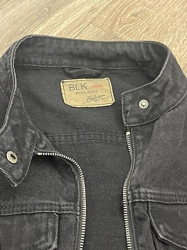 Эркектер кийими: Джинсовая куртка BLK JEANS BINLAIKE - Цвет: угольно‑чёрный, легкий — 3