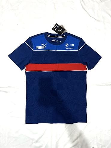 Мужская футболка, S, Puma, Новый, цвет - Синий, Самовывоз