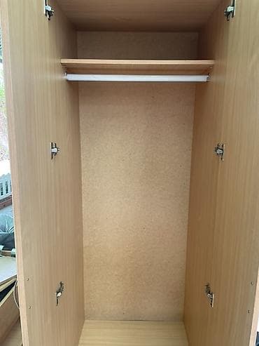 ручки для кухонной мебели в леруа: Двухдверный платяной шкаф с выдвижными ящиком - Материал: ЛДСП с — 3