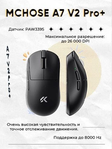 hp printer: Игровая мышь MCHOSE A7 V2 Pro+ - Сенсор: PAW3395 (флагманский — 1