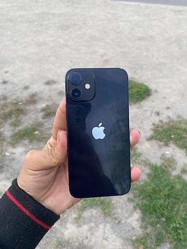 IPhone 12 mini, Б/у, 128 ГБ, Черный, Защитное стекло, 65 %