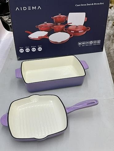нутрия мясо: Чугунный набор посуды AIDEMA 7 в 1 с эмалированным покрытием Color — 5