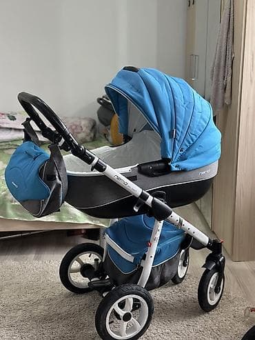 Детские электрокары: Коляска, цвет - Голубой — 6