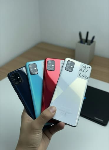 Samsung Galaxy A51, Б/у, 128 ГБ, цвет - Черный, 2 SIM