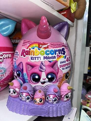 clash of: Коллекционные сюрприз‑яйца ZURU оригинал 1) Rainbocorns Kitty Mania — 1