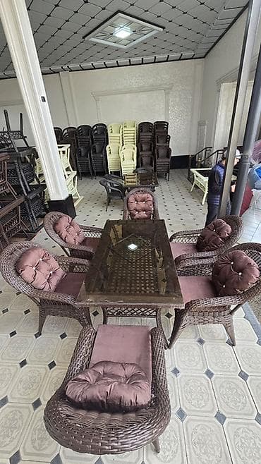 Барбекю: Комплект садовой мебели, Кресла, Ротанг — 4