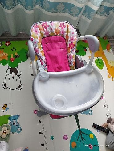 Стульчик для кормления, Б/у, Другой бренд, Металл, Другой вид, цвет - Розовый, Самовывоз