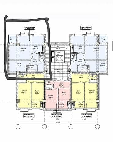 capital towers: 3 комнаты, 62 м², Элитка, 6 этаж, Готовая ПСО (под самоотделку) — 2