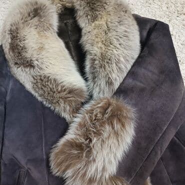 детские шапки с помпонами из натурального меха: Теплая зимняя дубленка. Натуральный мех. Размер 48-50 — 3