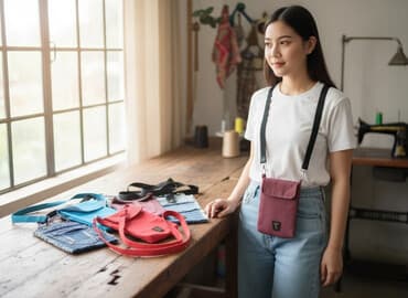 чехлы на xr: Поясная сумка, бананка, Новый, Материал: Джинс, Женские — 2