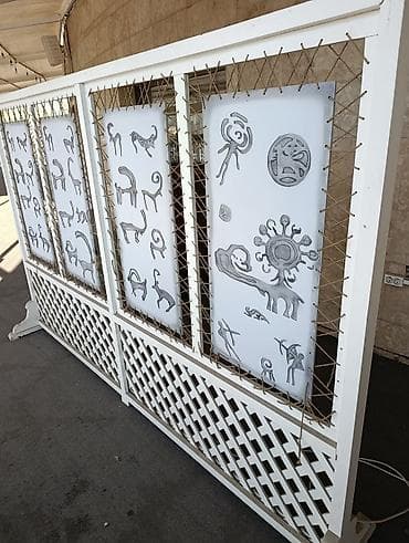 Ширмы, перегородки: Ширма, перегородка Материал: Дерево, Колличество секций: 3, Плетёная, Для кафе — 1