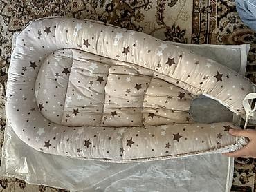 Балдар дүйнөсү: Кокон-гнёздышко для новорождённого - Мягкий анатомичный кокон с — 1
