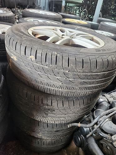 меняю диски вместе с шинами: Колеса в сборе 225 / 65 / R 17, Лето, Б/у, Комплект, Внедорожные (АТ/МТ), Литые, отверстий - 5 — 2