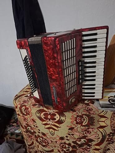 Аккордеон «Астра» (клавишный) - Корпус с красной перламутровой