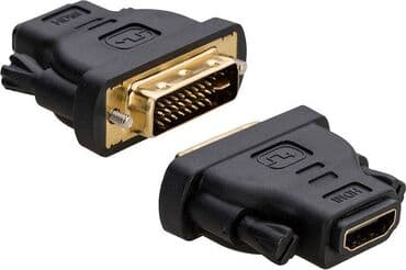 видеокарты dvi: Адаптер переходник DVI-I (24+5) (male) - HDMI (female) Black для — 1