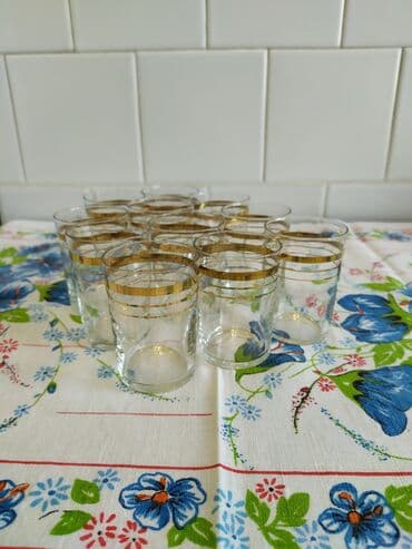 крышки от бутылок: Советские новые стопки с позолотой 100 миллитров. 11 штук . 70 — 2