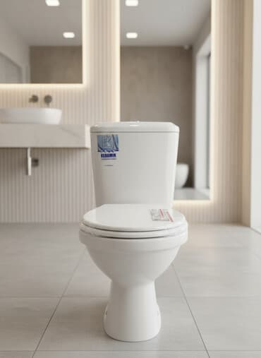 купить готовый туалет для дачи: Унитаз Полго орнотуу, Жаңы, Материалы: Керамика — 1