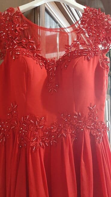 вечерний костюм: Вечернее платье, А-силуэт, Длинная модель, С рукавами, Стразы, L — 1