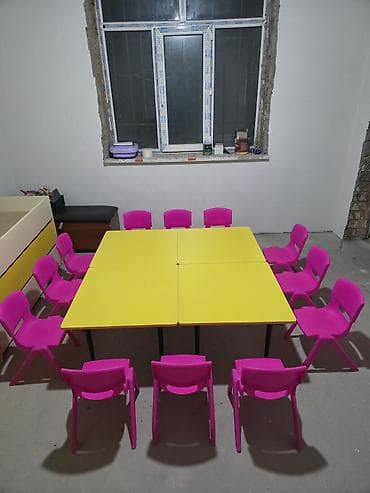 Офис эмереги: Балдар үчүн отургуч, Жаңы, Жыгач, түсү - Сары, Акысыз жеткирүү — 5