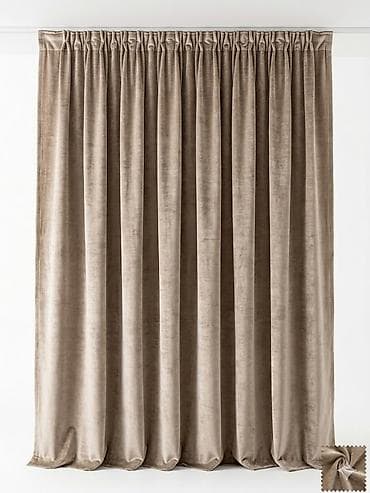 полиэтиленовая плёнка: Портьера на шторной ленте, готовая штора, б/у, ширина полотна 150 см — 1