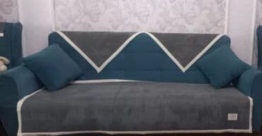 диван талас: Комплект мягкой мебели, Б/у, Самовывоз, цвет - Синий — 1