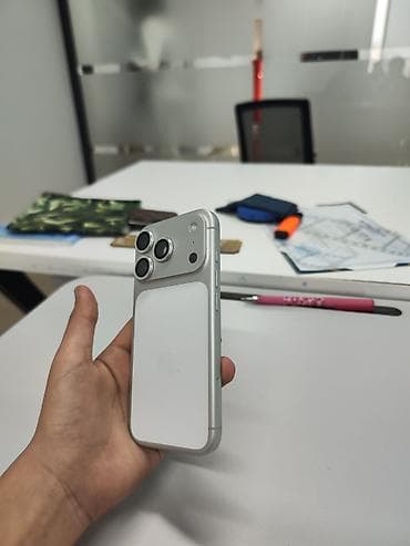 mi 10: IPhone 17 Pro, Б/у, 256 ГБ, Серебристый, Чехол, 100 % — 1