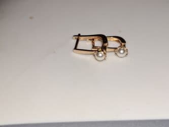 набор пандора: Серьги, Проба 585, Жемчуг, Детские, Б/у — 2